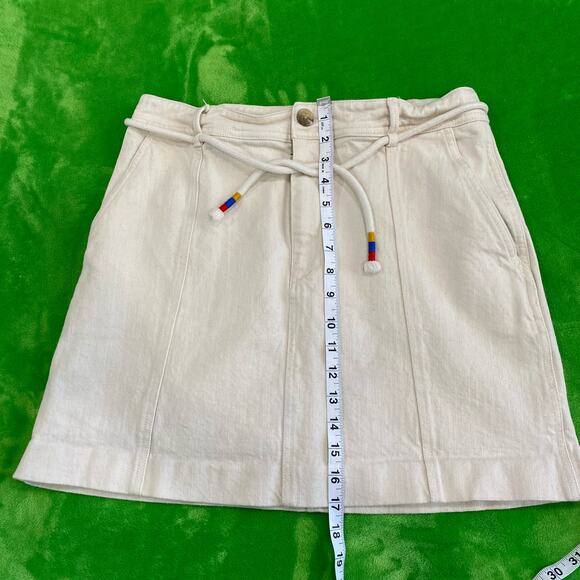 Madewell Capital A-Line Denim Mini Skirt Sz 10 Boho Preppy - Picture 7 of 9